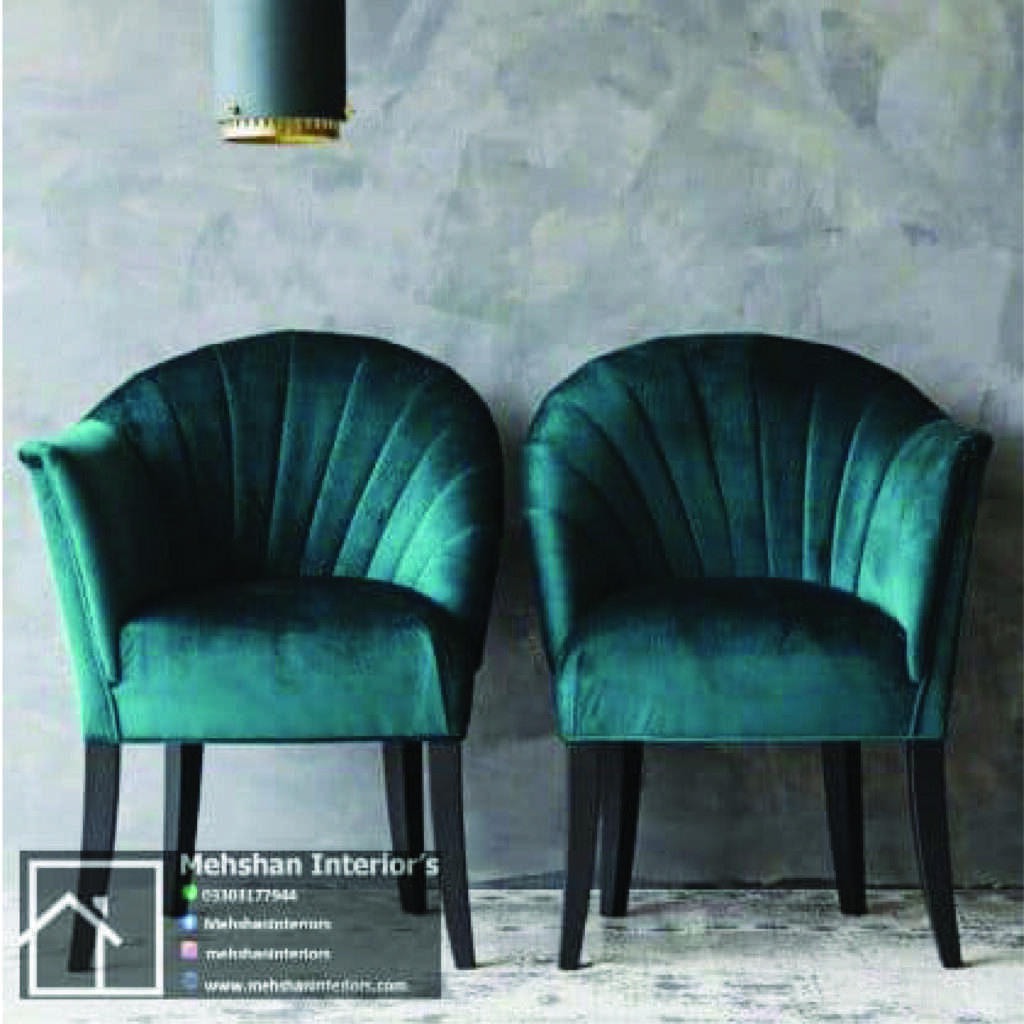 Green Velvet Fabric lounge chairs