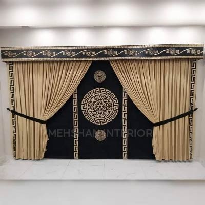 Golden and Black Turkish Curtain Design- Mehshan Interiors