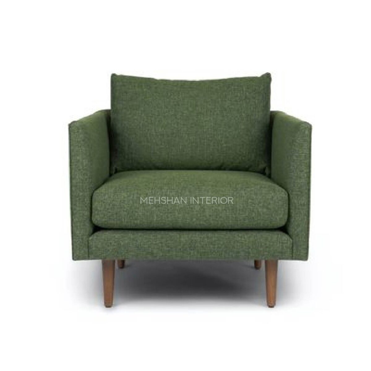 Green Fabric 1 Seater Sofa
