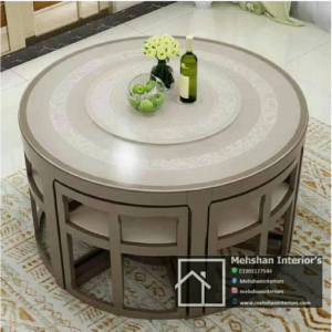 space saving dining table round shape